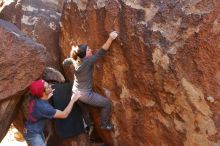 Bouldering in Hueco Tanks on 12/06/2019 with Blue Lizard Climbing and Yoga

Filename: SRM_20191206_1411271.jpg
Aperture: f/4.0
Shutter Speed: 1/250
Body: Canon EOS-1D Mark II
Lens: Canon EF 16-35mm f/2.8 L