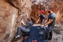 Bouldering in Hueco Tanks on 12/06/2019 with Blue Lizard Climbing and Yoga

Filename: SRM_20191206_1422250.jpg
Aperture: f/3.2
Shutter Speed: 1/250
Body: Canon EOS-1D Mark II
Lens: Canon EF 16-35mm f/2.8 L