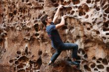 Bouldering in Hueco Tanks on 12/06/2019 with Blue Lizard Climbing and Yoga

Filename: SRM_20191206_1524011.jpg
Aperture: f/2.8
Shutter Speed: 1/250
Body: Canon EOS-1D Mark II
Lens: Canon EF 50mm f/1.8 II