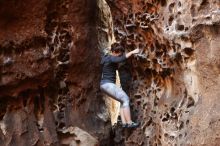 Bouldering in Hueco Tanks on 12/06/2019 with Blue Lizard Climbing and Yoga

Filename: SRM_20191206_1532090.jpg
Aperture: f/2.5
Shutter Speed: 1/160
Body: Canon EOS-1D Mark II
Lens: Canon EF 50mm f/1.8 II