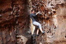 Bouldering in Hueco Tanks on 12/06/2019 with Blue Lizard Climbing and Yoga

Filename: SRM_20191206_1532110.jpg
Aperture: f/2.2
Shutter Speed: 1/160
Body: Canon EOS-1D Mark II
Lens: Canon EF 50mm f/1.8 II