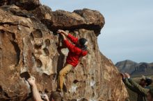 Bouldering in Hueco Tanks on 12/11/2019 with Blue Lizard Climbing and Yoga

Filename: SRM_20191211_0958100.jpg
Aperture: f/4.5
Shutter Speed: 1/400
Body: Canon EOS-1D Mark II
Lens: Canon EF 50mm f/1.8 II