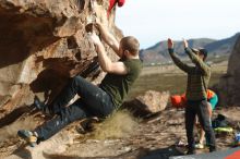 Bouldering in Hueco Tanks on 12/11/2019 with Blue Lizard Climbing and Yoga

Filename: SRM_20191211_0958140.jpg
Aperture: f/3.5
Shutter Speed: 1/400
Body: Canon EOS-1D Mark II
Lens: Canon EF 50mm f/1.8 II