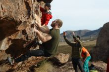 Bouldering in Hueco Tanks on 12/11/2019 with Blue Lizard Climbing and Yoga

Filename: SRM_20191211_0958150.jpg
Aperture: f/4.0
Shutter Speed: 1/400
Body: Canon EOS-1D Mark II
Lens: Canon EF 50mm f/1.8 II