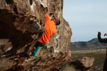 Bouldering in Hueco Tanks on 12/11/2019 with Blue Lizard Climbing and Yoga

Filename: SRM_20191211_0959080.jpg
Aperture: f/4.5
Shutter Speed: 1/400
Body: Canon EOS-1D Mark II
Lens: Canon EF 50mm f/1.8 II