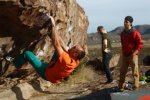 Bouldering in Hueco Tanks on 12/11/2019 with Blue Lizard Climbing and Yoga

Filename: SRM_20191211_1005100.jpg
Aperture: f/4.5
Shutter Speed: 1/400
Body: Canon EOS-1D Mark II
Lens: Canon EF 50mm f/1.8 II