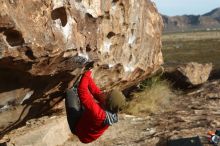 Bouldering in Hueco Tanks on 12/11/2019 with Blue Lizard Climbing and Yoga

Filename: SRM_20191211_1009250.jpg
Aperture: f/4.0
Shutter Speed: 1/400
Body: Canon EOS-1D Mark II
Lens: Canon EF 50mm f/1.8 II