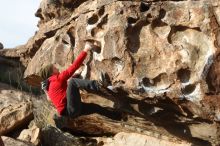 Bouldering in Hueco Tanks on 12/11/2019 with Blue Lizard Climbing and Yoga

Filename: SRM_20191211_1009400.jpg
Aperture: f/3.5
Shutter Speed: 1/400
Body: Canon EOS-1D Mark II
Lens: Canon EF 50mm f/1.8 II