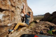 Bouldering in Hueco Tanks on 12/11/2019 with Blue Lizard Climbing and Yoga

Filename: SRM_20191211_1022330.jpg
Aperture: f/6.3
Shutter Speed: 1/400
Body: Canon EOS-1D Mark II
Lens: Canon EF 16-35mm f/2.8 L