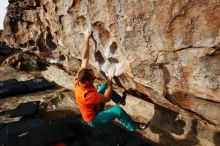 Bouldering in Hueco Tanks on 12/11/2019 with Blue Lizard Climbing and Yoga

Filename: SRM_20191211_1024500.jpg
Aperture: f/5.6
Shutter Speed: 1/400
Body: Canon EOS-1D Mark II
Lens: Canon EF 16-35mm f/2.8 L