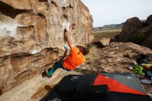 Bouldering in Hueco Tanks on 12/11/2019 with Blue Lizard Climbing and Yoga

Filename: SRM_20191211_1034260.jpg
Aperture: f/6.3
Shutter Speed: 1/400
Body: Canon EOS-1D Mark II
Lens: Canon EF 16-35mm f/2.8 L