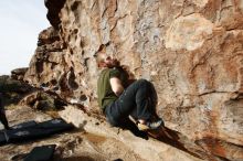 Bouldering in Hueco Tanks on 12/11/2019 with Blue Lizard Climbing and Yoga

Filename: SRM_20191211_1035010.jpg
Aperture: f/5.6
Shutter Speed: 1/400
Body: Canon EOS-1D Mark II
Lens: Canon EF 16-35mm f/2.8 L