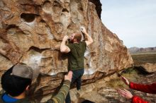 Bouldering in Hueco Tanks on 12/11/2019 with Blue Lizard Climbing and Yoga

Filename: SRM_20191211_1046550.jpg
Aperture: f/6.3
Shutter Speed: 1/400
Body: Canon EOS-1D Mark II
Lens: Canon EF 16-35mm f/2.8 L