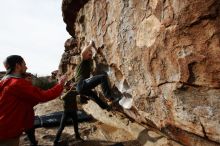 Bouldering in Hueco Tanks on 12/11/2019 with Blue Lizard Climbing and Yoga

Filename: SRM_20191211_1051310.jpg
Aperture: f/6.3
Shutter Speed: 1/400
Body: Canon EOS-1D Mark II
Lens: Canon EF 16-35mm f/2.8 L