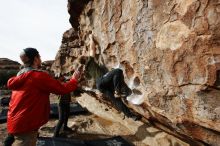 Bouldering in Hueco Tanks on 12/11/2019 with Blue Lizard Climbing and Yoga

Filename: SRM_20191211_1051360.jpg
Aperture: f/6.3
Shutter Speed: 1/400
Body: Canon EOS-1D Mark II
Lens: Canon EF 16-35mm f/2.8 L