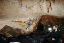 Bouldering in Hueco Tanks on 12/11/2019 with Blue Lizard Climbing and Yoga

Filename: SRM_20191211_1217530.jpg
Aperture: f/6.3
Shutter Speed: 1/250
Body: Canon EOS-1D Mark II
Lens: Canon EF 16-35mm f/2.8 L