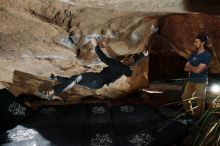 Bouldering in Hueco Tanks on 12/11/2019 with Blue Lizard Climbing and Yoga

Filename: SRM_20191211_1220250.jpg
Aperture: f/6.3
Shutter Speed: 1/250
Body: Canon EOS-1D Mark II
Lens: Canon EF 16-35mm f/2.8 L