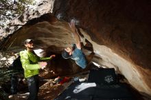 Bouldering in Hueco Tanks on 12/11/2019 with Blue Lizard Climbing and Yoga

Filename: SRM_20191211_1233170.jpg
Aperture: f/6.3
Shutter Speed: 1/250
Body: Canon EOS-1D Mark II
Lens: Canon EF 16-35mm f/2.8 L