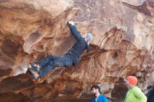 Bouldering in Hueco Tanks on 12/11/2019 with Blue Lizard Climbing and Yoga

Filename: SRM_20191211_1401171.jpg
Aperture: f/3.5
Shutter Speed: 1/250
Body: Canon EOS-1D Mark II
Lens: Canon EF 50mm f/1.8 II