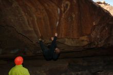 Bouldering in Hueco Tanks on 12/11/2019 with Blue Lizard Climbing and Yoga

Filename: SRM_20191211_1436510.jpg
Aperture: f/5.6
Shutter Speed: 1/250
Body: Canon EOS-1D Mark II
Lens: Canon EF 16-35mm f/2.8 L