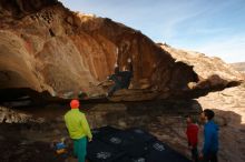 Bouldering in Hueco Tanks on 12/11/2019 with Blue Lizard Climbing and Yoga

Filename: SRM_20191211_1437010.jpg
Aperture: f/5.6
Shutter Speed: 1/250
Body: Canon EOS-1D Mark II
Lens: Canon EF 16-35mm f/2.8 L