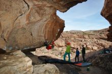 Bouldering in Hueco Tanks on 12/11/2019 with Blue Lizard Climbing and Yoga

Filename: SRM_20191211_1455090.jpg
Aperture: f/5.6
Shutter Speed: 1/250
Body: Canon EOS-1D Mark II
Lens: Canon EF 16-35mm f/2.8 L