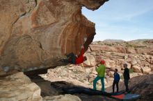 Bouldering in Hueco Tanks on 12/11/2019 with Blue Lizard Climbing and Yoga

Filename: SRM_20191211_1455150.jpg
Aperture: f/5.6
Shutter Speed: 1/250
Body: Canon EOS-1D Mark II
Lens: Canon EF 16-35mm f/2.8 L