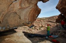 Bouldering in Hueco Tanks on 12/11/2019 with Blue Lizard Climbing and Yoga

Filename: SRM_20191211_1502090.jpg
Aperture: f/6.3
Shutter Speed: 1/250
Body: Canon EOS-1D Mark II
Lens: Canon EF 16-35mm f/2.8 L