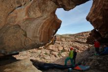 Bouldering in Hueco Tanks on 12/11/2019 with Blue Lizard Climbing and Yoga

Filename: SRM_20191211_1502230.jpg
Aperture: f/6.3
Shutter Speed: 1/250
Body: Canon EOS-1D Mark II
Lens: Canon EF 16-35mm f/2.8 L