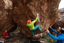 Bouldering in Hueco Tanks on 12/11/2019 with Blue Lizard Climbing and Yoga

Filename: SRM_20191211_1553540.jpg
Aperture: f/6.3
Shutter Speed: 1/250
Body: Canon EOS-1D Mark II
Lens: Canon EF 16-35mm f/2.8 L