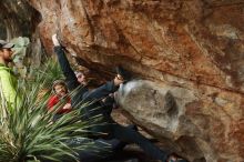 Bouldering in Hueco Tanks on 12/11/2019 with Blue Lizard Climbing and Yoga

Filename: SRM_20191211_1606181.jpg
Aperture: f/4.5
Shutter Speed: 1/320
Body: Canon EOS-1D Mark II
Lens: Canon EF 50mm f/1.8 II