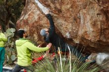 Bouldering in Hueco Tanks on 12/11/2019 with Blue Lizard Climbing and Yoga

Filename: SRM_20191211_1606420.jpg
Aperture: f/4.5
Shutter Speed: 1/400
Body: Canon EOS-1D Mark II
Lens: Canon EF 50mm f/1.8 II