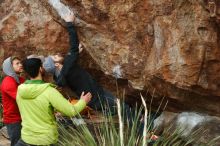 Bouldering in Hueco Tanks on 12/11/2019 with Blue Lizard Climbing and Yoga

Filename: SRM_20191211_1609110.jpg
Aperture: f/4.5
Shutter Speed: 1/500
Body: Canon EOS-1D Mark II
Lens: Canon EF 50mm f/1.8 II