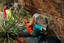 Bouldering in Hueco Tanks on 12/11/2019 with Blue Lizard Climbing and Yoga

Filename: SRM_20191211_1610470.jpg
Aperture: f/4.5
Shutter Speed: 1/500
Body: Canon EOS-1D Mark II
Lens: Canon EF 50mm f/1.8 II