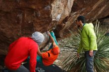 Bouldering in Hueco Tanks on 12/11/2019 with Blue Lizard Climbing and Yoga

Filename: SRM_20191211_1620250.jpg
Aperture: f/4.5
Shutter Speed: 1/400
Body: Canon EOS-1D Mark II
Lens: Canon EF 50mm f/1.8 II