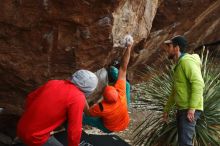 Bouldering in Hueco Tanks on 12/11/2019 with Blue Lizard Climbing and Yoga

Filename: SRM_20191211_1620260.jpg
Aperture: f/4.5
Shutter Speed: 1/400
Body: Canon EOS-1D Mark II
Lens: Canon EF 50mm f/1.8 II