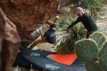 Bouldering in Hueco Tanks on 12/11/2019 with Blue Lizard Climbing and Yoga

Filename: SRM_20191211_1623470.jpg
Aperture: f/4.5
Shutter Speed: 1/250
Body: Canon EOS-1D Mark II
Lens: Canon EF 50mm f/1.8 II