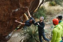 Bouldering in Hueco Tanks on 12/11/2019 with Blue Lizard Climbing and Yoga

Filename: SRM_20191211_1624020.jpg
Aperture: f/4.5
Shutter Speed: 1/320
Body: Canon EOS-1D Mark II
Lens: Canon EF 50mm f/1.8 II