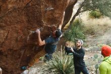 Bouldering in Hueco Tanks on 12/11/2019 with Blue Lizard Climbing and Yoga

Filename: SRM_20191211_1624080.jpg
Aperture: f/4.5
Shutter Speed: 1/250
Body: Canon EOS-1D Mark II
Lens: Canon EF 50mm f/1.8 II