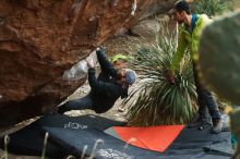 Bouldering in Hueco Tanks on 12/11/2019 with Blue Lizard Climbing and Yoga

Filename: SRM_20191211_1628020.jpg
Aperture: f/4.5
Shutter Speed: 1/250
Body: Canon EOS-1D Mark II
Lens: Canon EF 50mm f/1.8 II