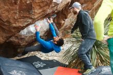 Bouldering in Hueco Tanks on 12/11/2019 with Blue Lizard Climbing and Yoga

Filename: SRM_20191211_1643510.jpg
Aperture: f/4.0
Shutter Speed: 1/100
Body: Canon EOS-1D Mark II
Lens: Canon EF 50mm f/1.8 II