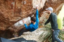 Bouldering in Hueco Tanks on 12/11/2019 with Blue Lizard Climbing and Yoga

Filename: SRM_20191211_1643560.jpg
Aperture: f/4.0
Shutter Speed: 1/100
Body: Canon EOS-1D Mark II
Lens: Canon EF 50mm f/1.8 II