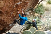 Bouldering in Hueco Tanks on 12/11/2019 with Blue Lizard Climbing and Yoga

Filename: SRM_20191211_1644010.jpg
Aperture: f/4.0
Shutter Speed: 1/125
Body: Canon EOS-1D Mark II
Lens: Canon EF 50mm f/1.8 II