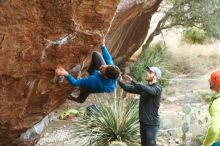 Bouldering in Hueco Tanks on 12/11/2019 with Blue Lizard Climbing and Yoga

Filename: SRM_20191211_1644070.jpg
Aperture: f/4.0
Shutter Speed: 1/125
Body: Canon EOS-1D Mark II
Lens: Canon EF 50mm f/1.8 II