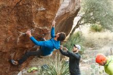 Bouldering in Hueco Tanks on 12/11/2019 with Blue Lizard Climbing and Yoga

Filename: SRM_20191211_1644090.jpg
Aperture: f/4.0
Shutter Speed: 1/125
Body: Canon EOS-1D Mark II
Lens: Canon EF 50mm f/1.8 II