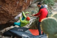 Bouldering in Hueco Tanks on 12/11/2019 with Blue Lizard Climbing and Yoga

Filename: SRM_20191211_1706020.jpg
Aperture: f/2.8
Shutter Speed: 1/400
Body: Canon EOS-1D Mark II
Lens: Canon EF 50mm f/1.8 II