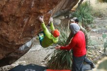 Bouldering in Hueco Tanks on 12/11/2019 with Blue Lizard Climbing and Yoga

Filename: SRM_20191211_1706110.jpg
Aperture: f/2.8
Shutter Speed: 1/500
Body: Canon EOS-1D Mark II
Lens: Canon EF 50mm f/1.8 II