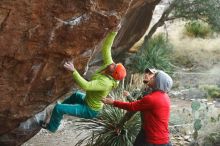 Bouldering in Hueco Tanks on 12/11/2019 with Blue Lizard Climbing and Yoga

Filename: SRM_20191211_1706180.jpg
Aperture: f/2.8
Shutter Speed: 1/500
Body: Canon EOS-1D Mark II
Lens: Canon EF 50mm f/1.8 II