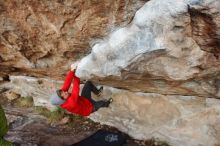 Bouldering in Hueco Tanks on 12/11/2019 with Blue Lizard Climbing and Yoga

Filename: SRM_20191211_1757400.jpg
Aperture: f/3.5
Shutter Speed: 1/250
Body: Canon EOS-1D Mark II
Lens: Canon EF 16-35mm f/2.8 L