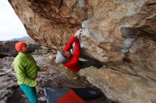 Bouldering in Hueco Tanks on 12/11/2019 with Blue Lizard Climbing and Yoga

Filename: SRM_20191211_1757500.jpg
Aperture: f/4.5
Shutter Speed: 1/250
Body: Canon EOS-1D Mark II
Lens: Canon EF 16-35mm f/2.8 L